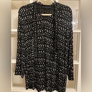RARE FIND Ritva Falla black classy chic tie top